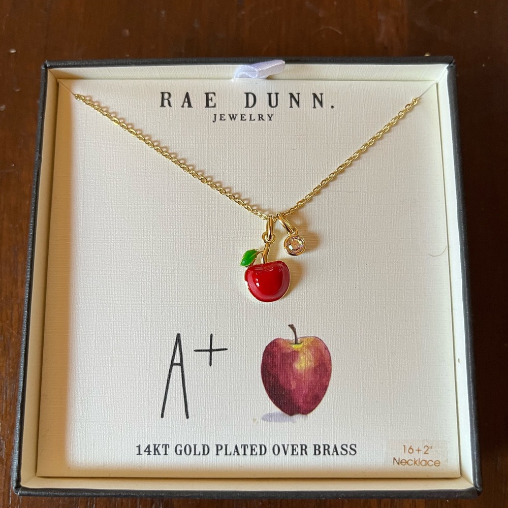 Rae Dunn apple necklace